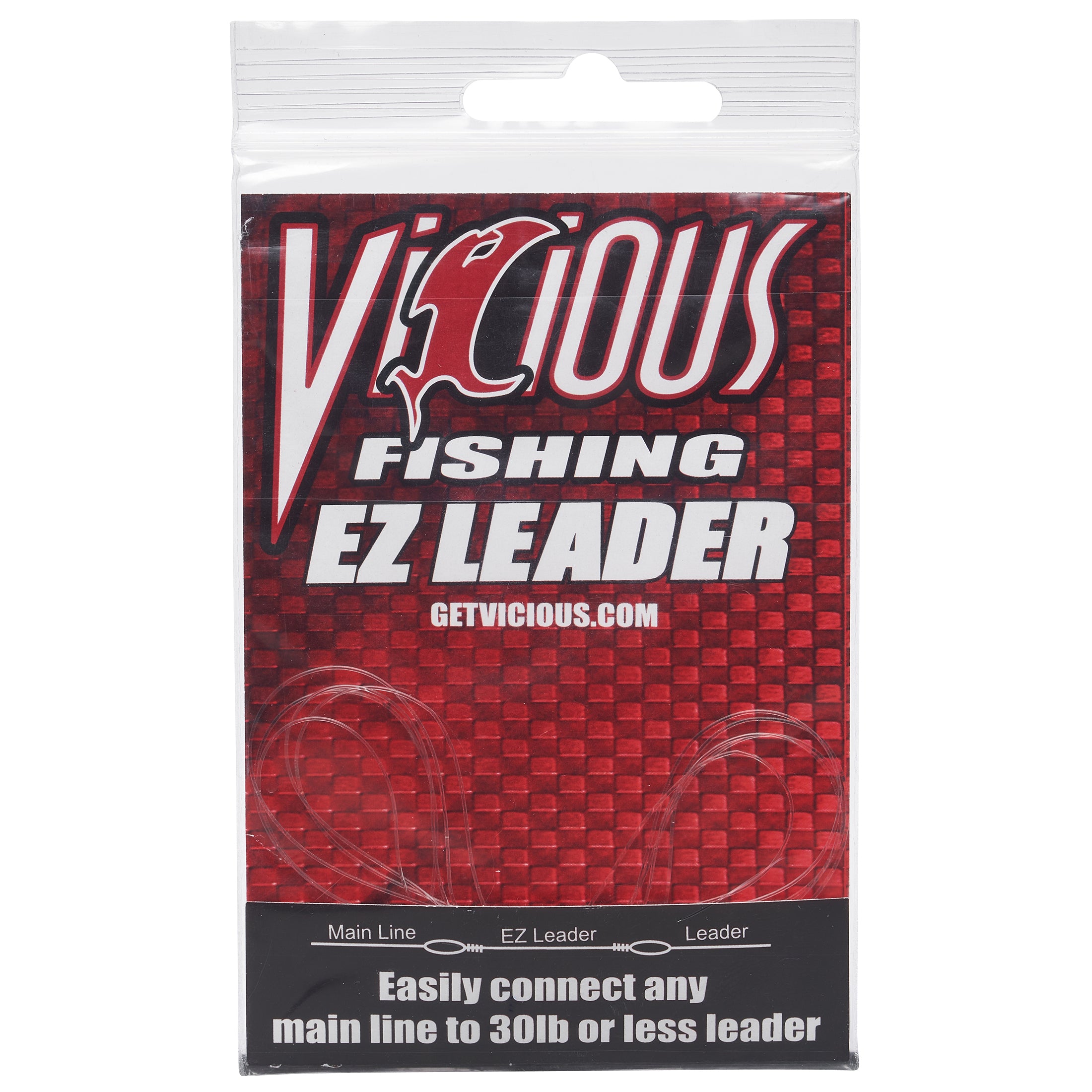 Vicious Fishing EZ Leader Pro Series Fishing Leader Kit, 150 Yards 10lb  Braid, 30 Yards 8lb Fluoro, 5 EZ Leader Connectors