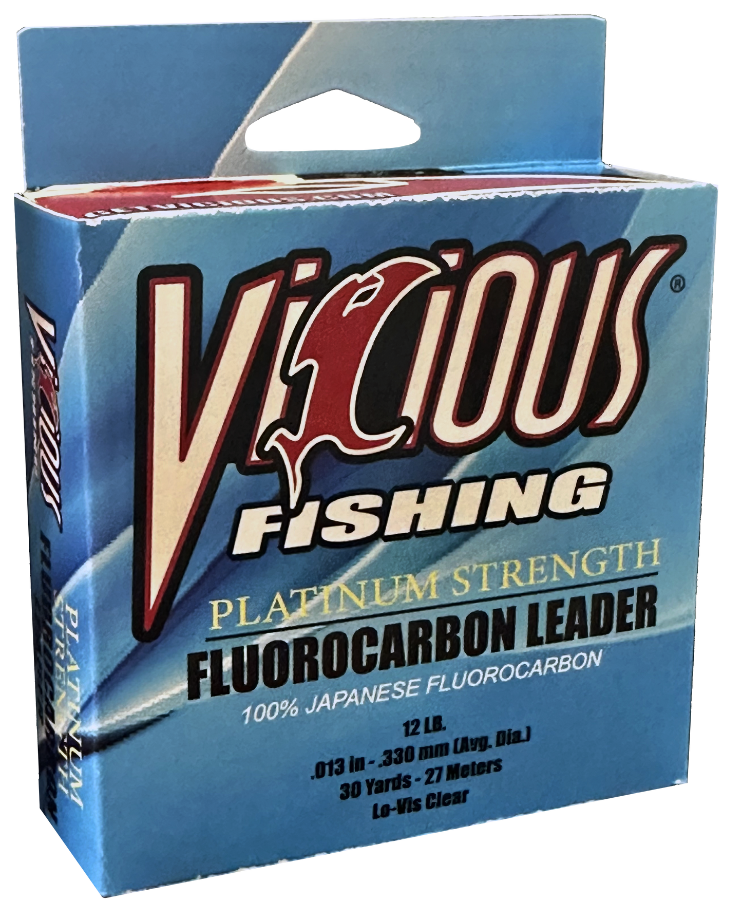 Vicious Platinum Strength 100% Fluorocarbon Leader - 30 Yards