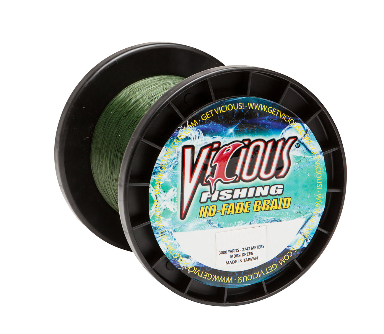 Vicious No-Fade Green Braid - 1500 Yards – Vicious Fishing