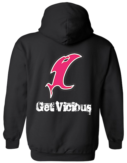 Vicious Classic Pink & Black Hoodie