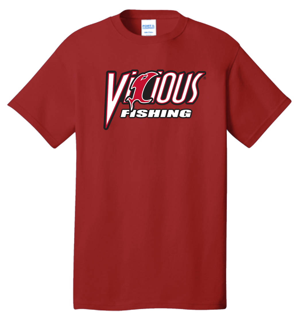 Vicious Fishing Logo Tee - Red