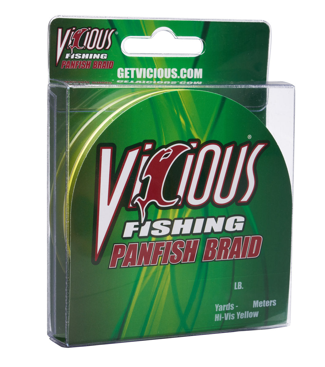 Vicious Panfish Hi-Vis Yellow Braid - 300 Yards – Vicious Fishing