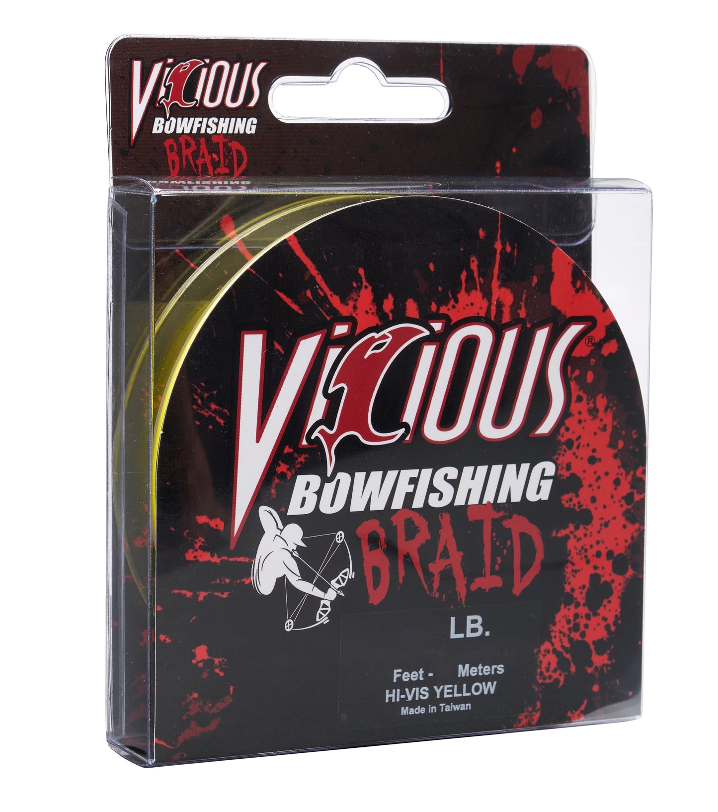 Vicious Hi-Vis Yellow Bowfishing Braid - 75 Feet