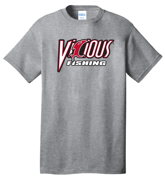 Vicious Fishing Logo Tee - Grey