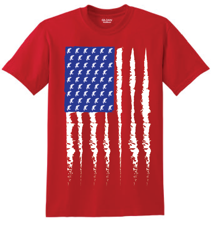 Vicious Fishing Flag Tee - Red