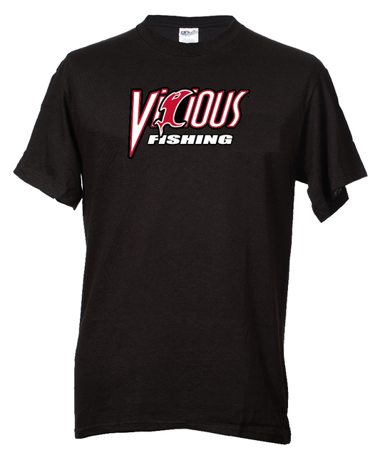 Vicious Fishing Logo Tee - Black