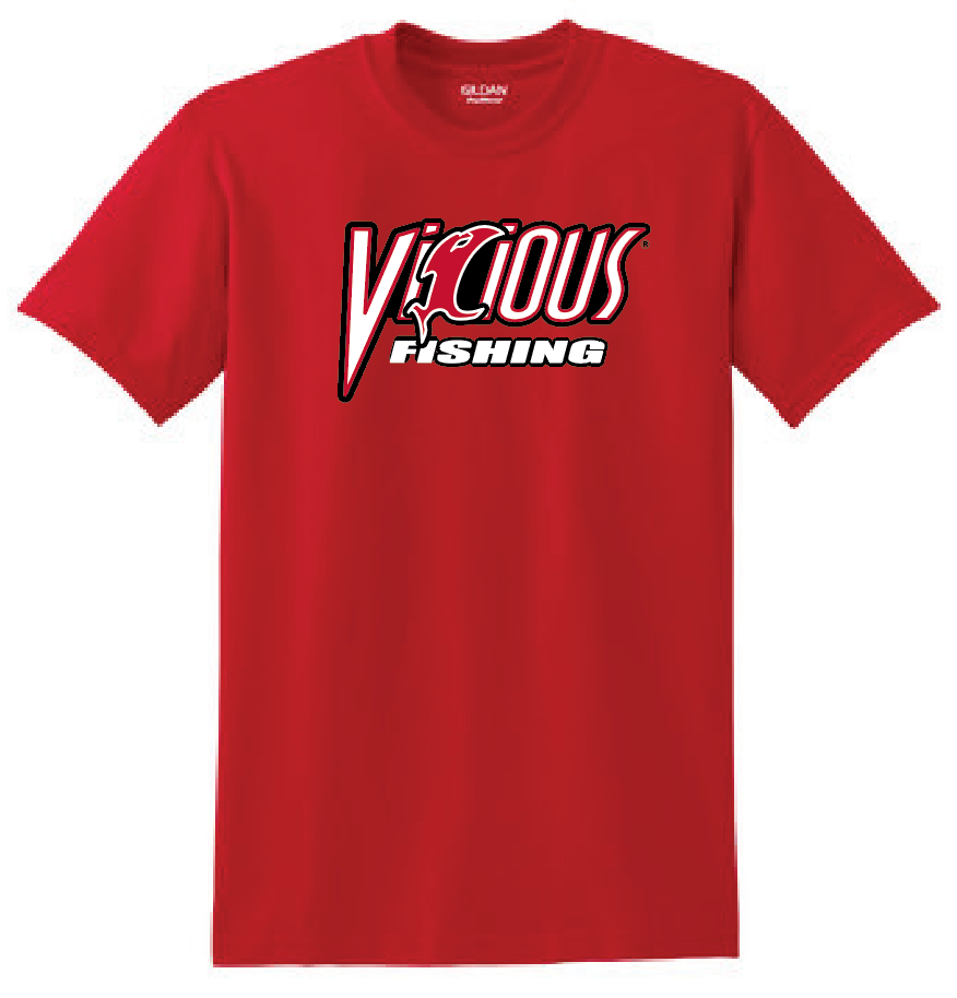 Vicious Fishing Logo Tee - Red