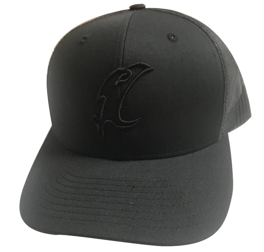 "Vic" Outline Black Adjustable Hat