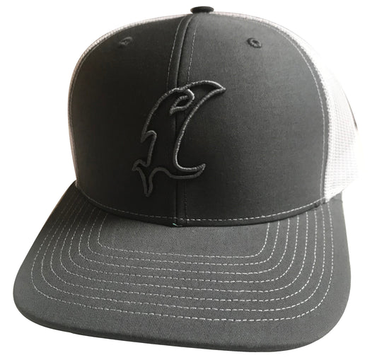 "Vic" Outline Gray Adjustable Hat