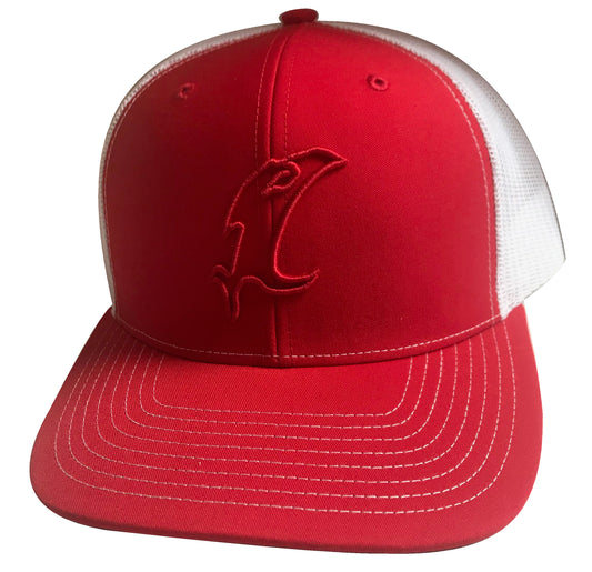 "Vic" Outline Red/White Adjustable Hat
