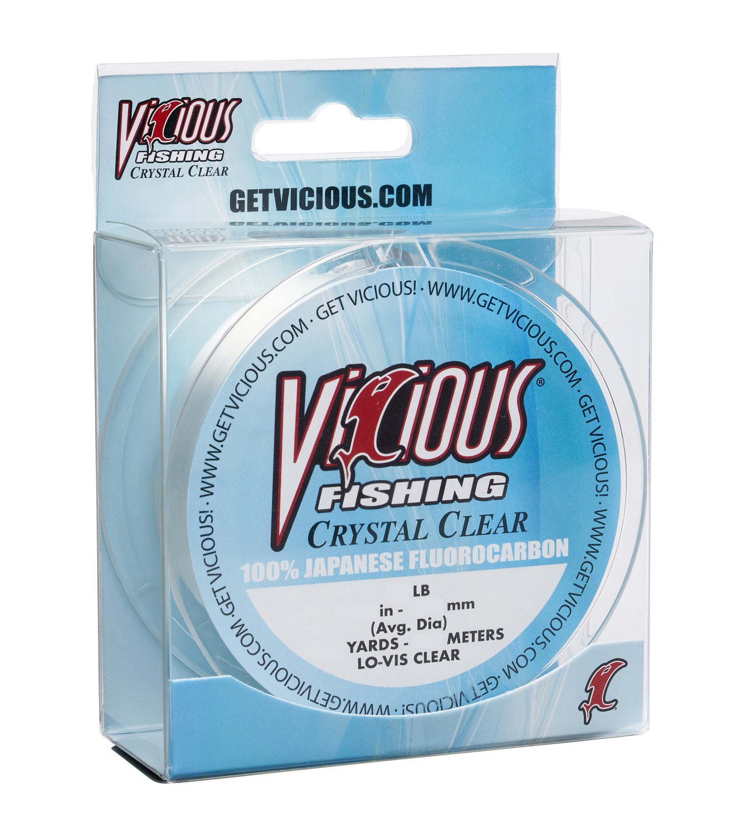 Vicious Crystal Clear 100% Japanese Fluorocarbon - 200 Yards