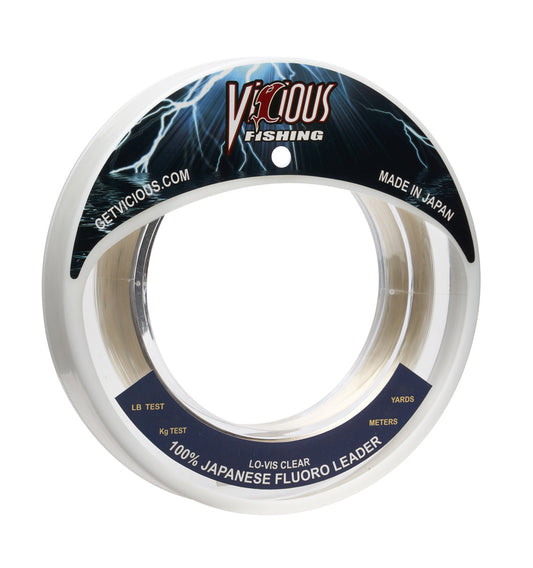 Vicious 100% Japanese Fluorocarbon Leader - 110 Yards