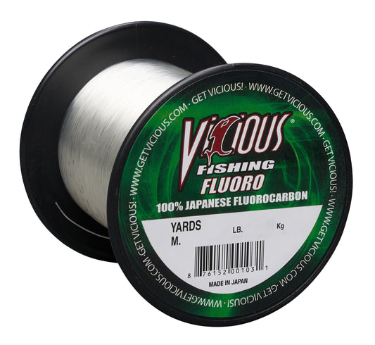 2 **NEW** Vicious Fluorocarbon Fishing Line 10 lb Clear 200 yards