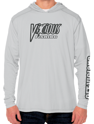 Vicious Gray LS Hooded Performance Tee