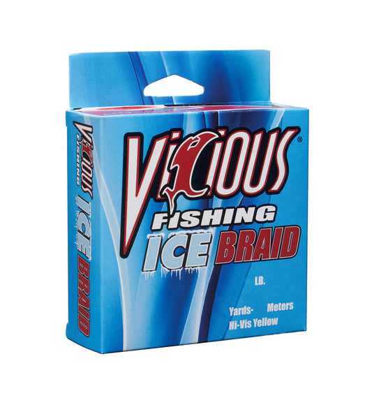 Vicious Ice Hi-Vis Yellow Braid - 100 Yards