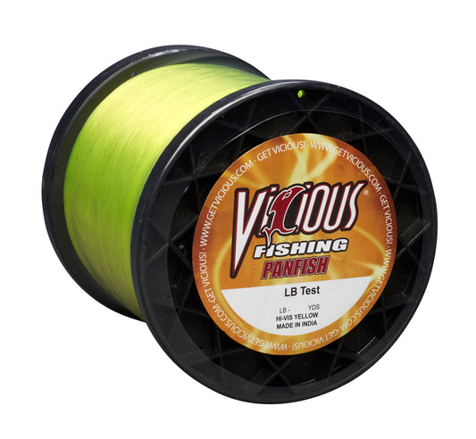Vicious Panfish Hi-Vis Yellow Mono - 1LB Spool