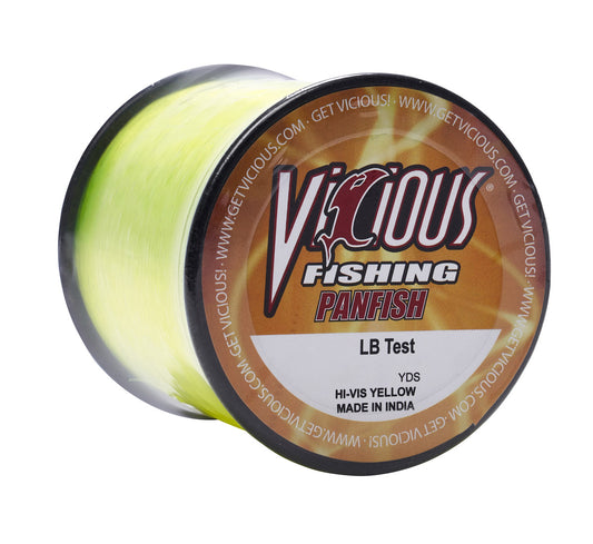 Vicious Panfish Hi-Vis Yellow Mono - 1/4LB Spool