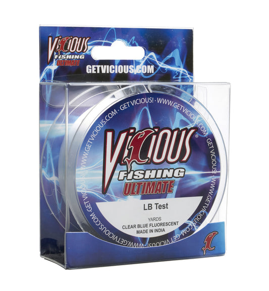 Vicious Fishing Ultimate Clear Blue Fluorescent Mono - 4LB, 11200 Yards