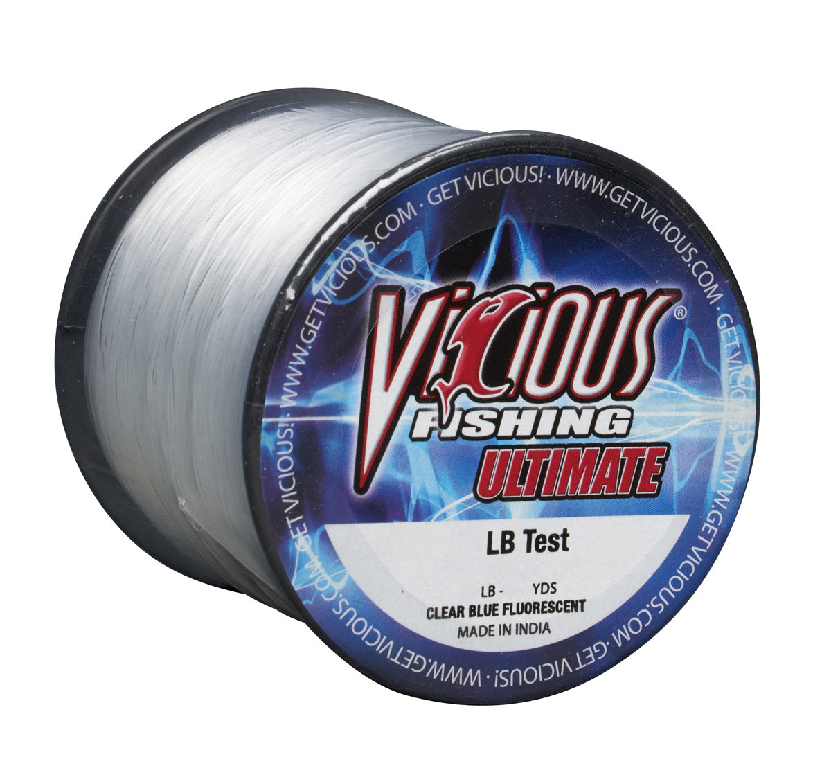 Vicious Ultimate Clear Blue Fluorescent Mono - 1/4LB Spool